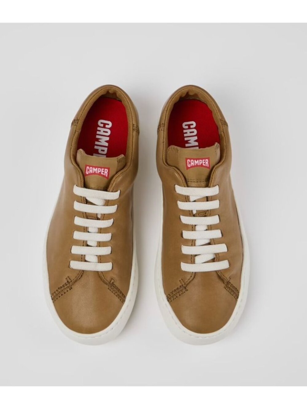 CAMPER Peu Touring Brown Leather Sneakers Walking Shoes Size 37